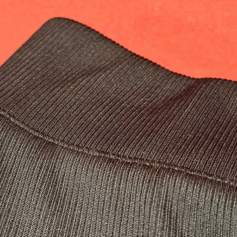 Nike Black High-Waist Performance Wide Leg Pants with Swoosh Patch